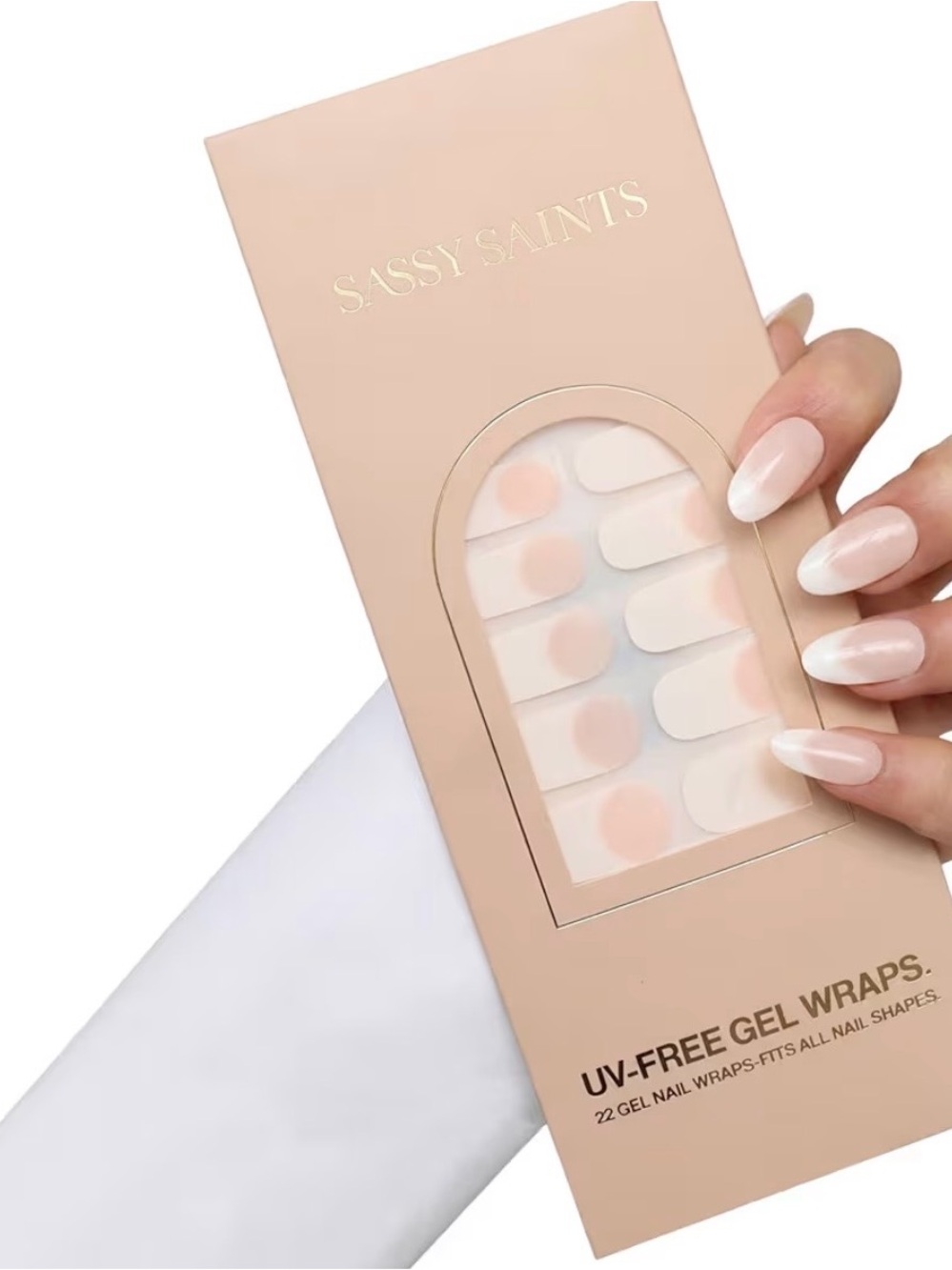 NWT UV-Free Gel Nail Wrap set/3  - Nude, Pink and Classic French